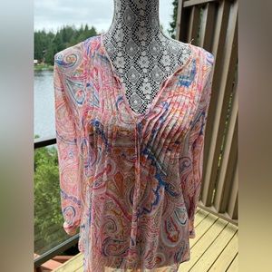 Tommy Hilfiger Chiffon Paisley Top - Size M